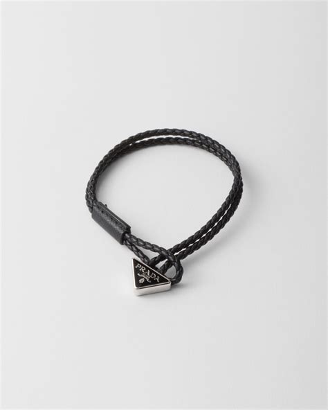 prada armband 3850081|Brushed leather bracelet .